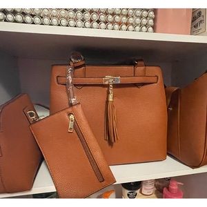 4 piece purse leather set